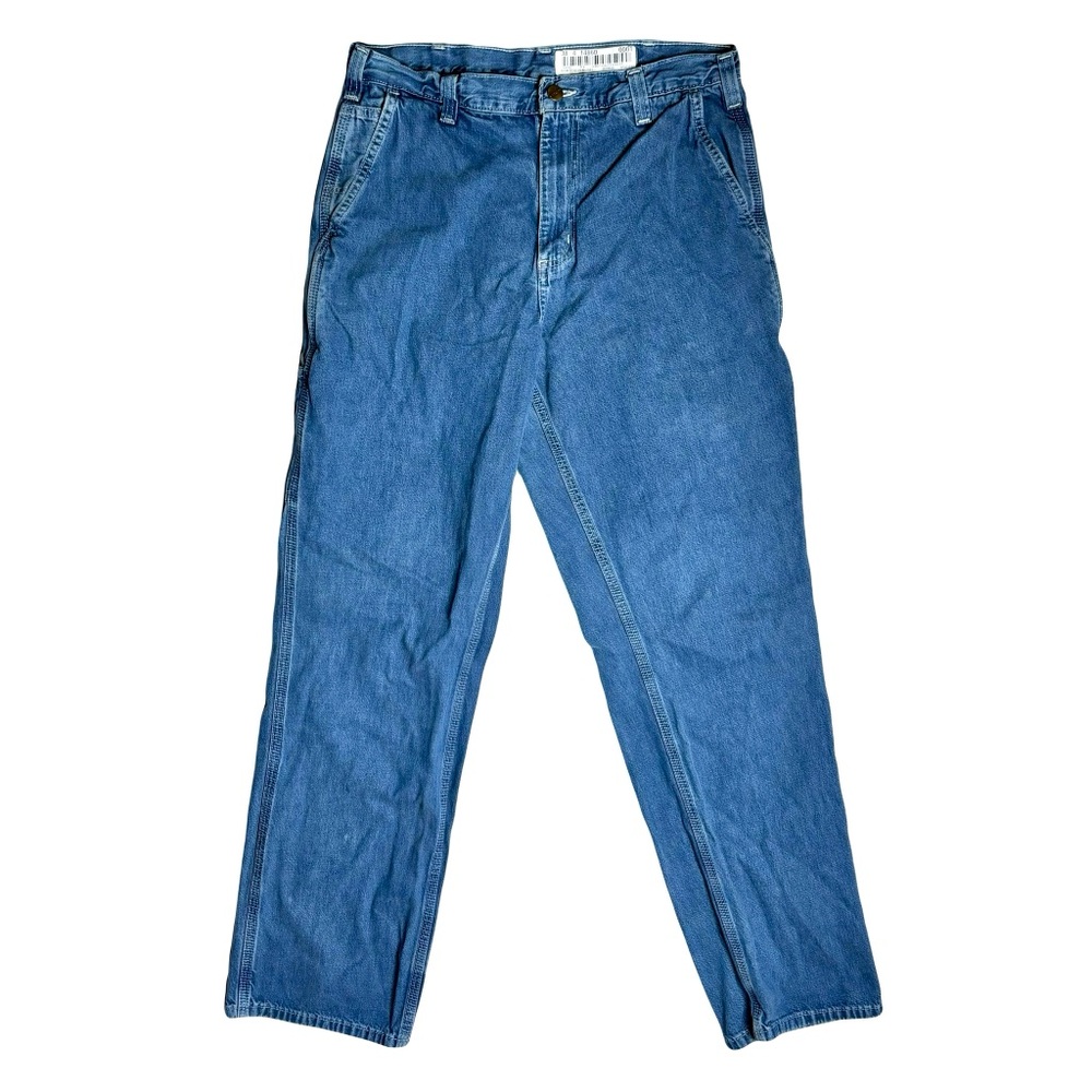 Carhartt B13 HDK Carpenter Dungaree Fit Denim Blue Work Jeans - Picture 1 of 6